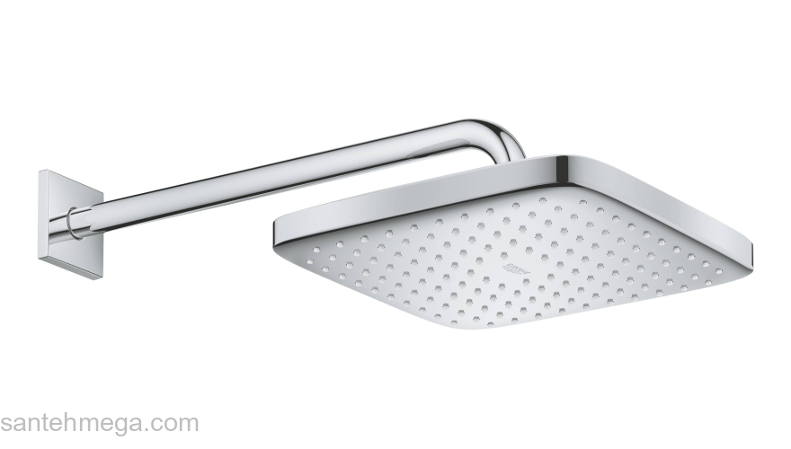 GROHE 26682000 Tempesta 250 Cube верхний душ с кронштейном к стене, хром. Фото