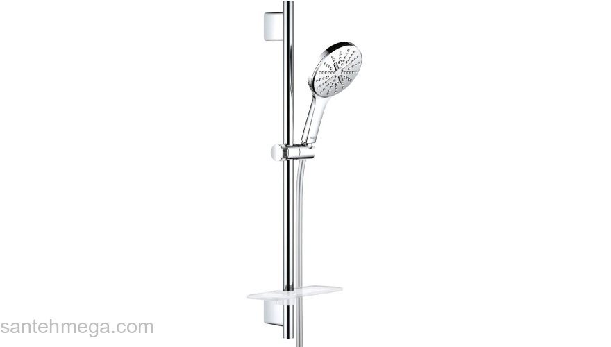 GROHE 26575000 Rainshower SmartActive 130 Душевой гарнитур III, душевая штанга 600 мм, шланг 1750 мм, 9,5 л/мин, хром. Фото