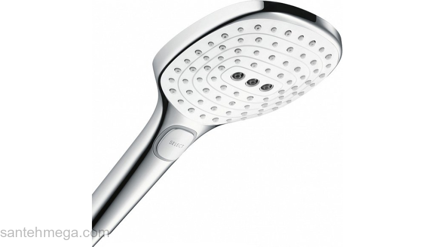 Душевая стойка Hansgrohe Raindance Select Push 300 2jet Showerpipe белый/хром 27126400. Фото