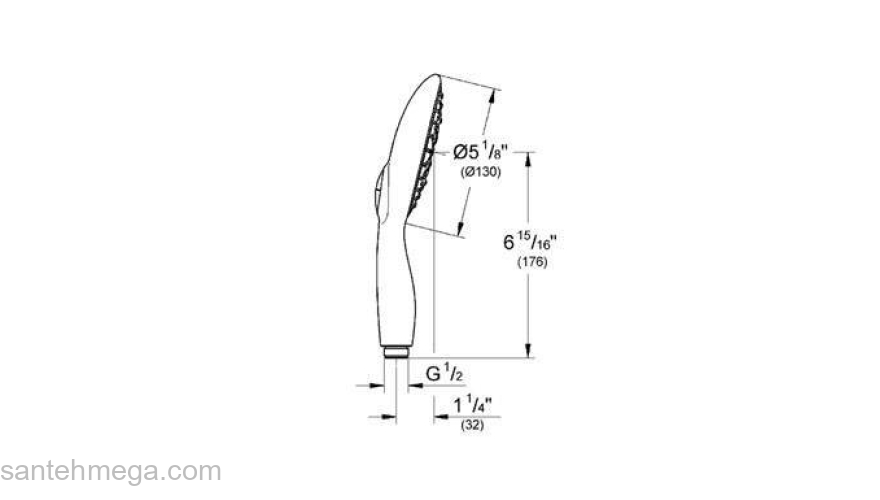 Ручной душ GROHE Power & Soul 27672TN0. Фото
