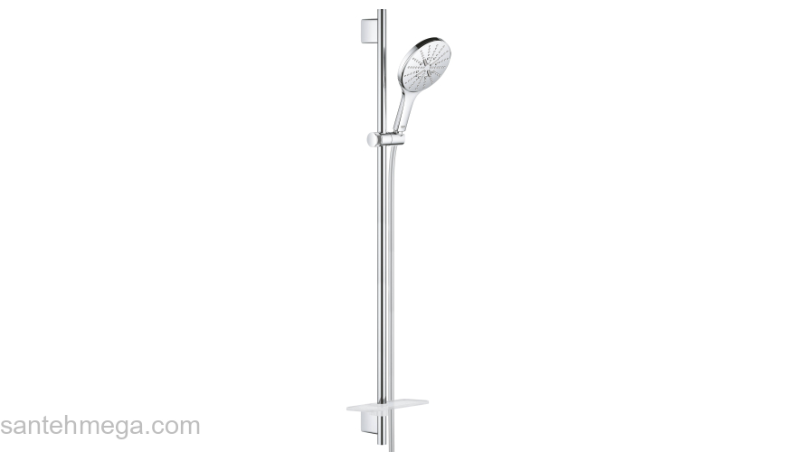 GROHE 26593000 Rainshower SmartActive 150 Душевой гарнитур III, душевая штанга 900 мм, шланг 1750 мм, полочка, хром. Фото