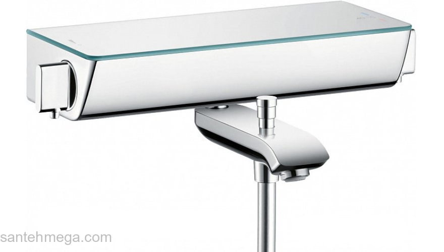 Душевая стойка Hansgrohe Raindance Select Showerpipe хром/белая полочка 360 27113400. Фото