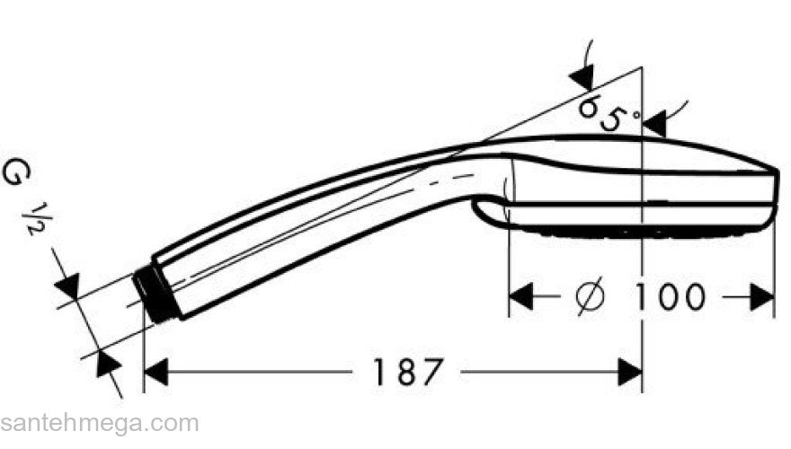 Ручной душ Hansgrohe Croma 100 Vario 28535000. Фото