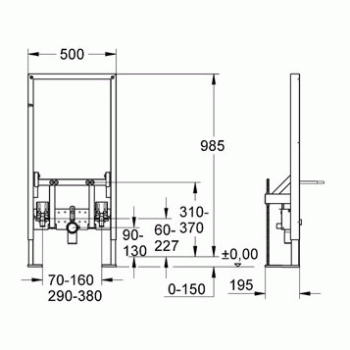 Инсталляция для биде GROHE Rapid SL 38582000. Фото