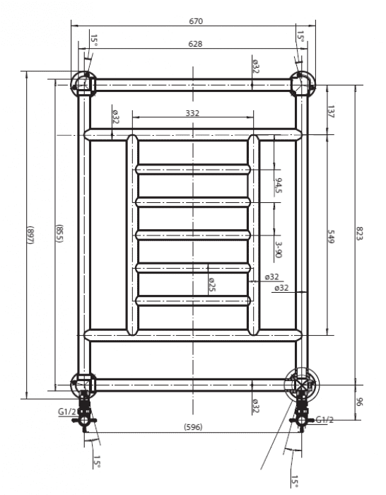 Полотенцесушитель настенный CEZARES SALERNO-02. Фото