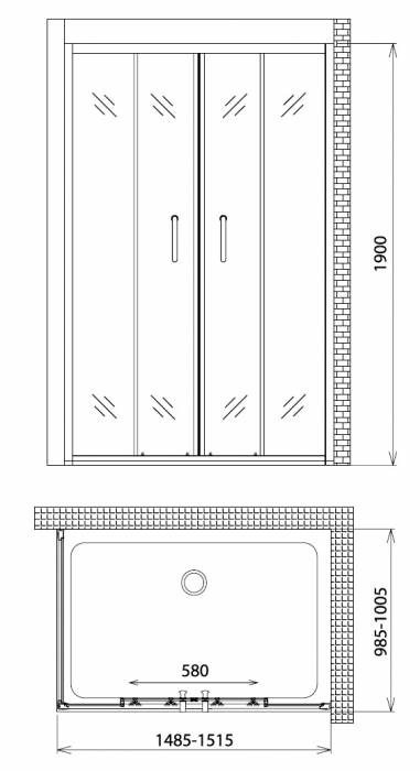 Душевой уголок GEMY Victoria S30192A-A100. Фото