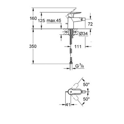 Смеситель для биде GROHE BauEdge 23332000. Фото