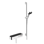 Душевая система Hansgrohe Pulsify S Showerpipe 105 3jet с термостатом для ванны, штанга 90 см 24270000, хром Душевая система Hansgrohe Pulsify S Showerpipe 105 3jet с термостатом для ванны, штанга 90 см 24270000, хром. Фото